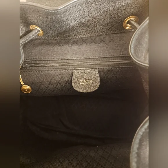 EUC Gucci Horsebit Leather And Suede Black Backpack - Picture 11 of 13
